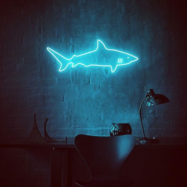 shark neon sign