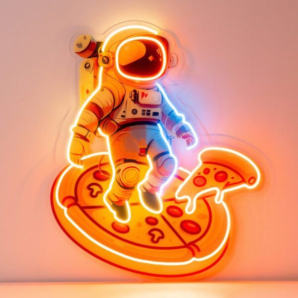 Astronaut Pizza Led Neon Acrylic Artwork